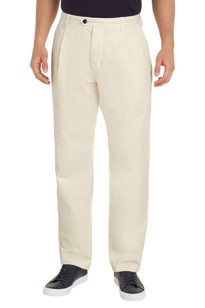 Tommy Hilfiger Pantaloni drepti de bumbac - Pled.ro