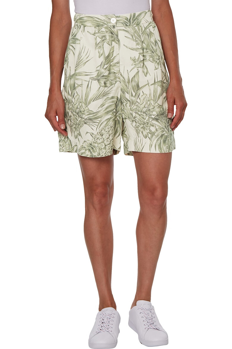 Tommy Hilfiger Pantaloni scurti de lyocell cu pliuri si model tropical - Pled.ro