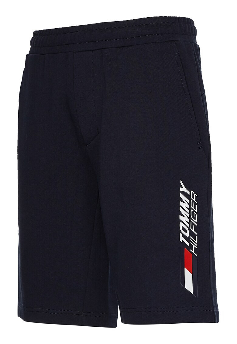 Tommy Hilfiger Pantaloni sport scurti din bumbac organic cu imprimeu logo pentru fitness - Pled.ro