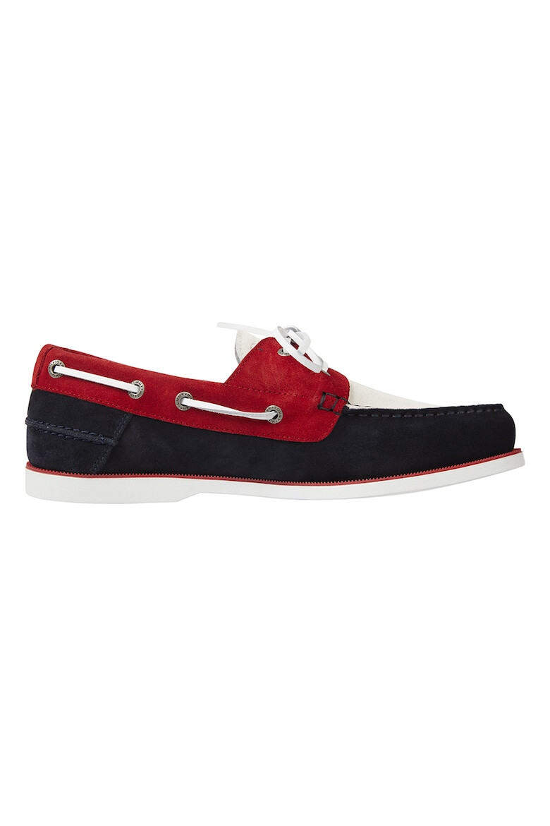 Tommy Hilfiger Pantofi boat din piele intoarsa cu model colorblock - Pled.ro