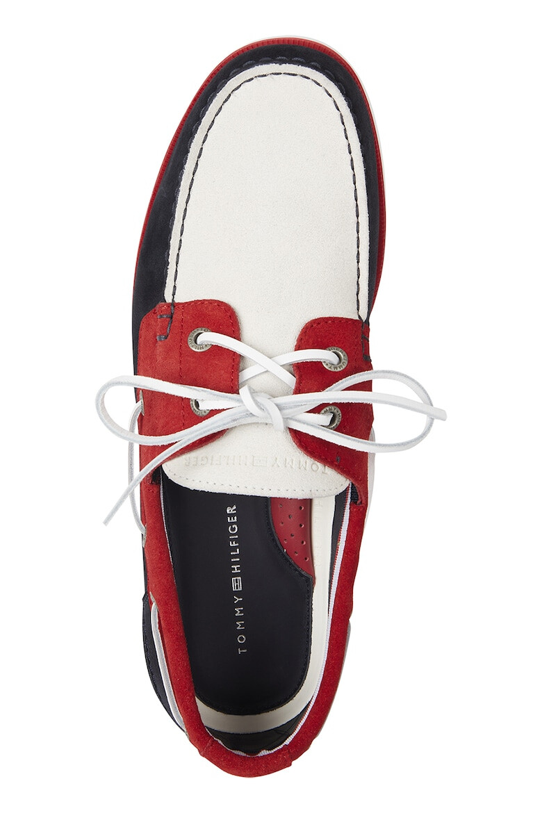 Tommy Hilfiger Pantofi boat din piele intoarsa cu model colorblock - Pled.ro