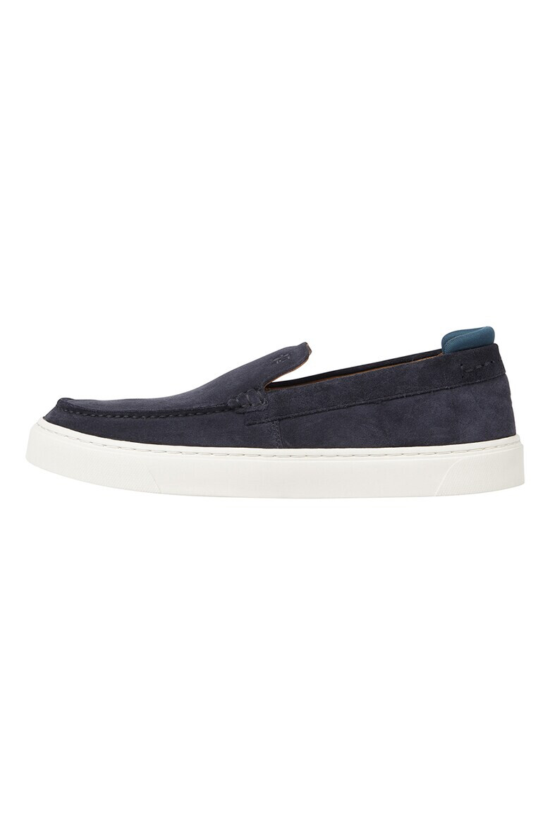 Tommy Hilfiger Pantofi loafer de piele intoarsa cu logo in relief - Pled.ro