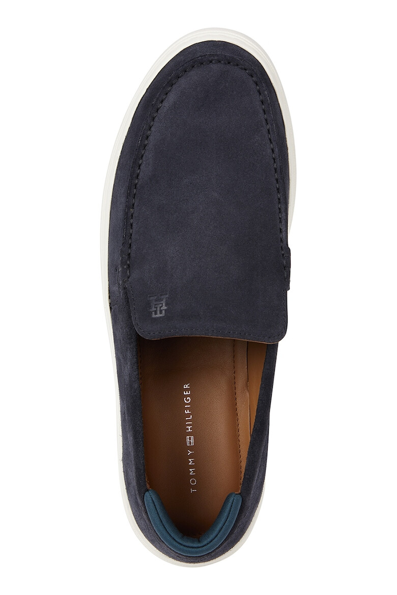 Tommy Hilfiger Pantofi loafer de piele intoarsa cu logo in relief - Pled.ro