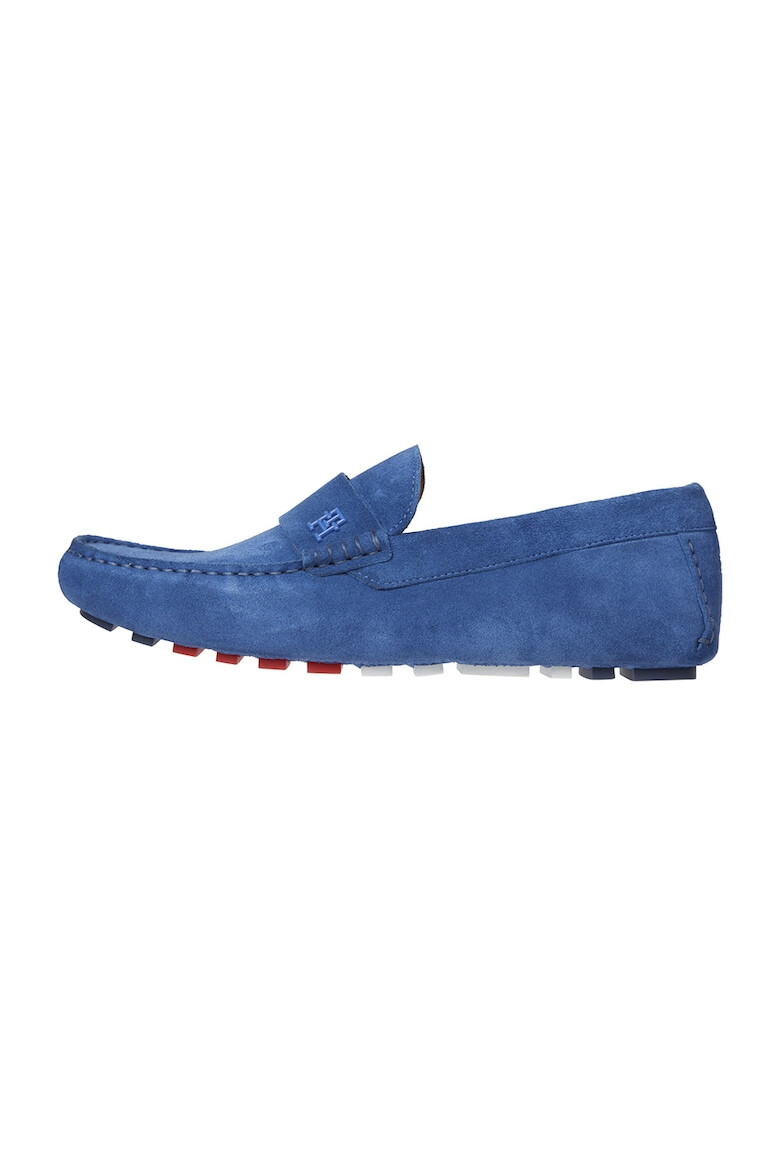 Tommy Hilfiger Pantofi loafer de piele intoarsa cu logo - Pled.ro