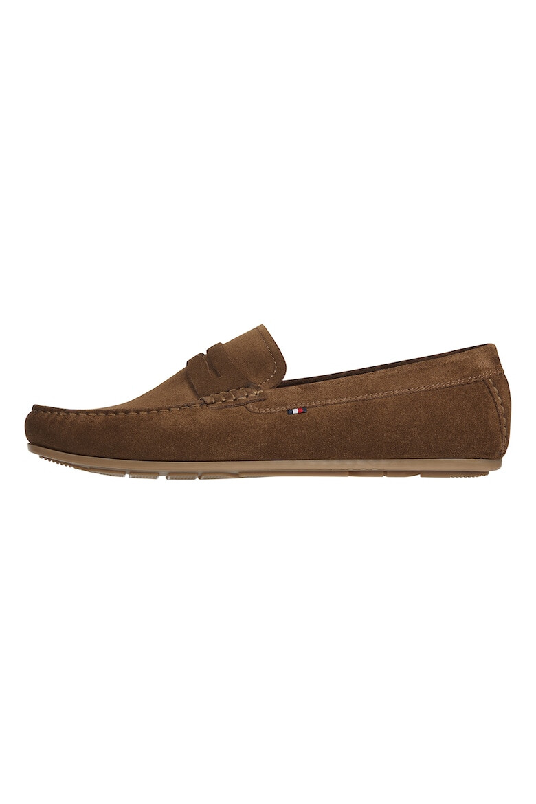 Tommy Hilfiger Pantofi loafer de piele intoarsa cu logo discret - Pled.ro