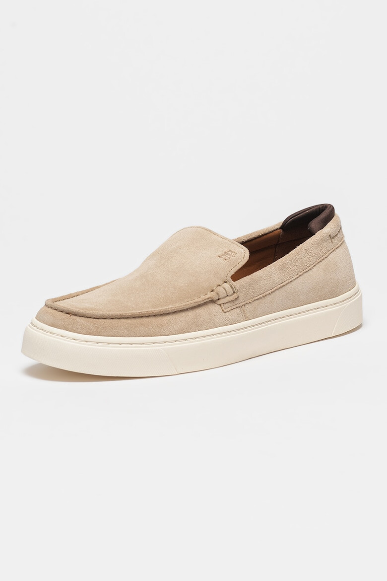 Tommy Hilfiger Pantofi loafer de piele intoarsa cu logo in relief - Pled.ro