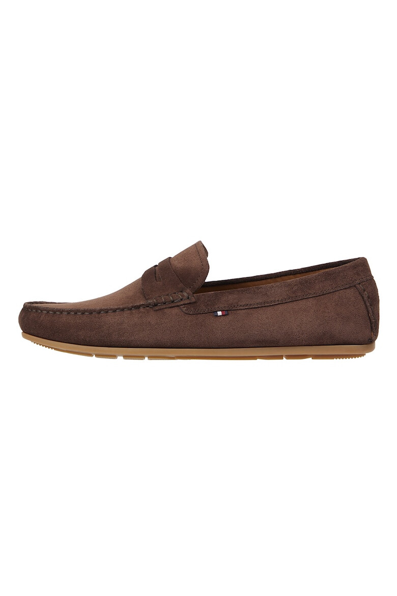 Tommy Hilfiger Pantofi loafer de piele intoarsa cu varf rotund - Pled.ro