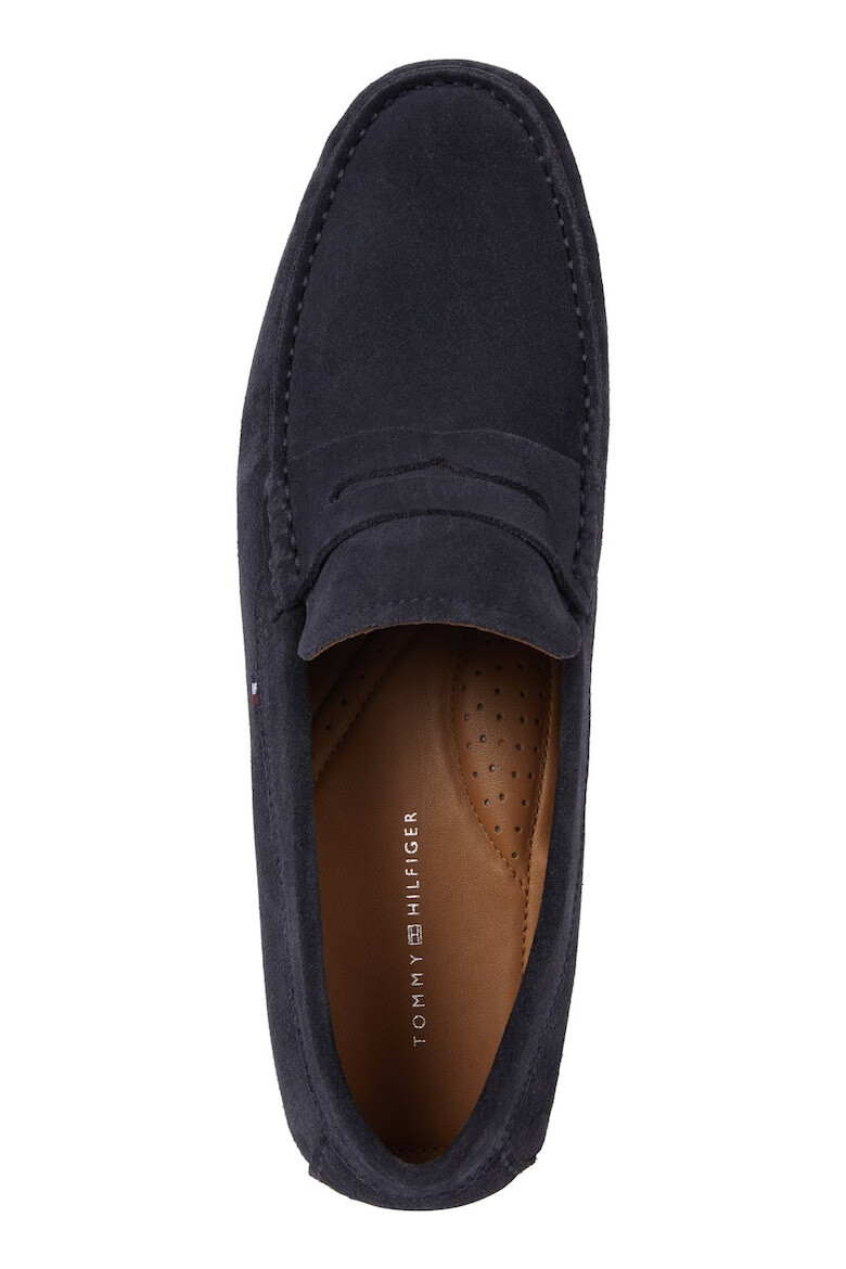 Tommy Hilfiger Pantofi loafer de piele intoarsa cu varf rotund - Pled.ro