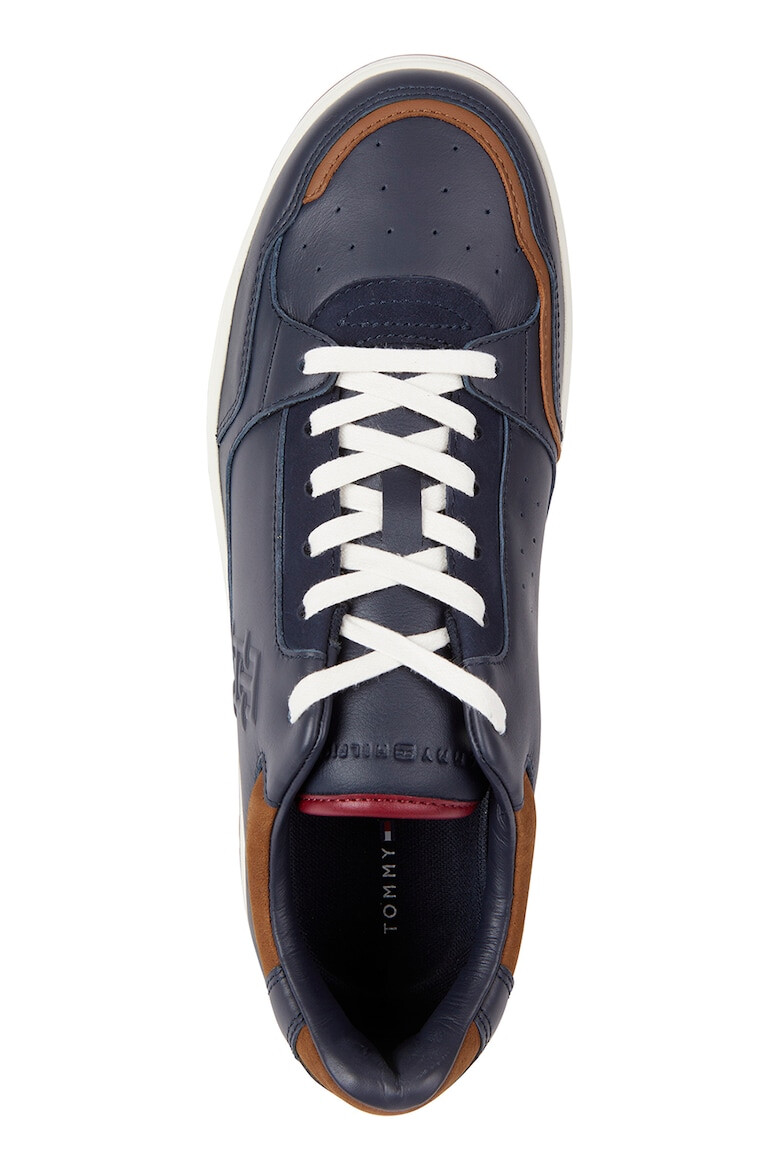 Tommy Hilfiger Pantofi sport de piele cu logo in relief - Pled.ro