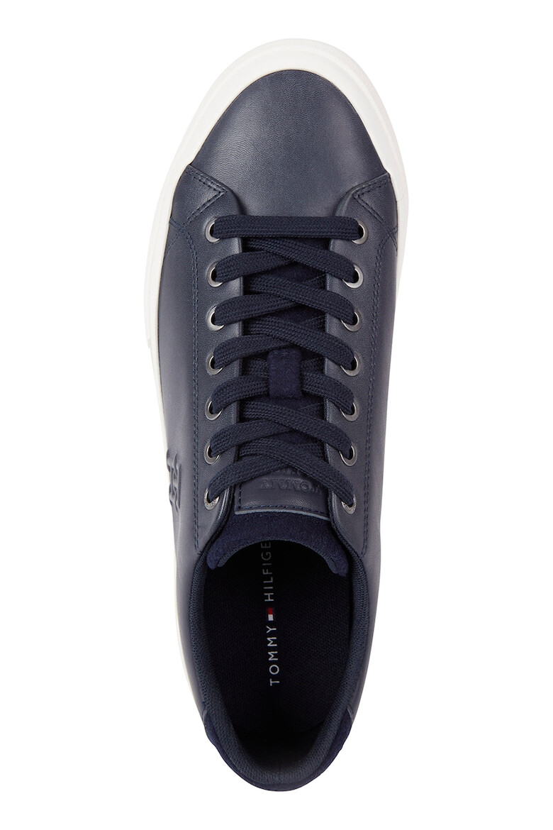 Tommy Hilfiger Pantofi sport de piele cu monograma in relief - Pled.ro