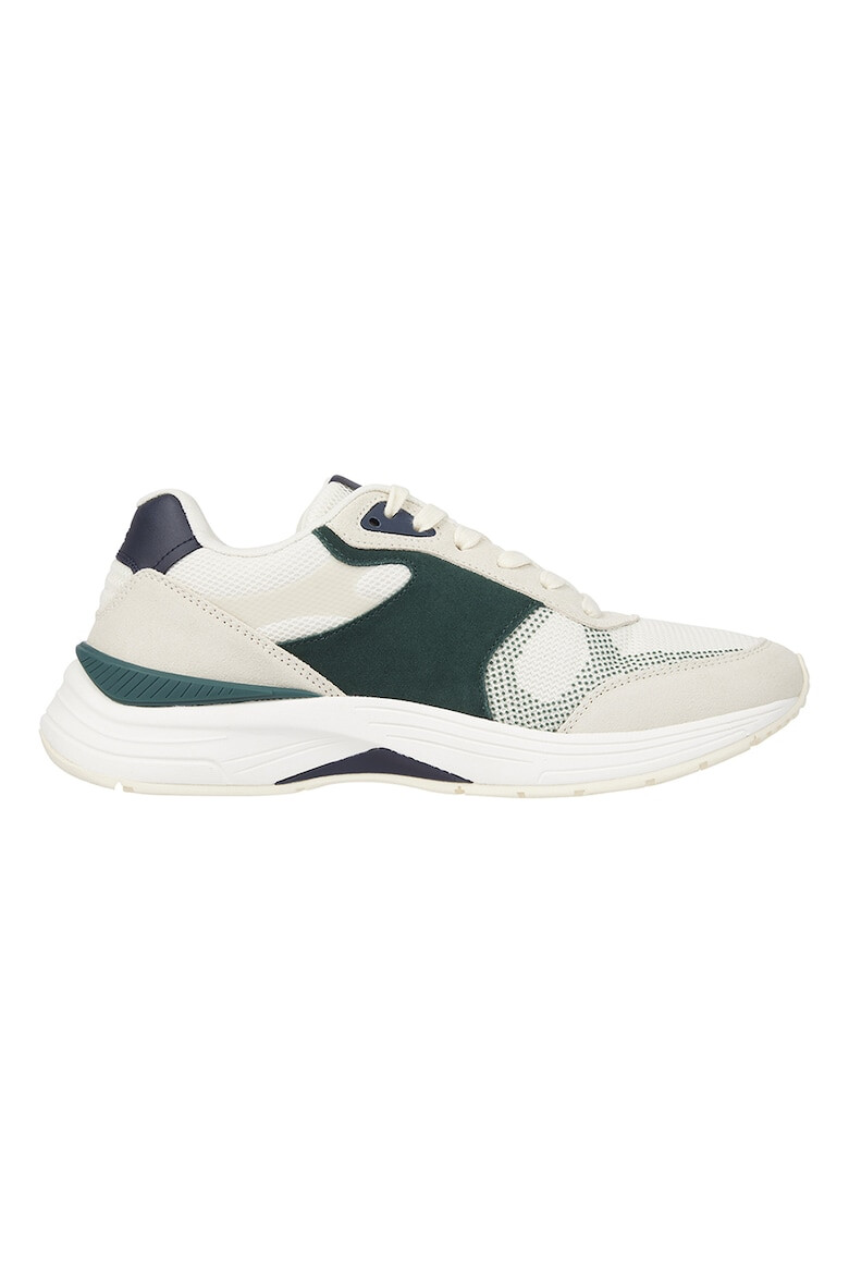 Tommy Hilfiger Pantofi sport de piele intoarsa cu insertii de plasa - Pled.ro