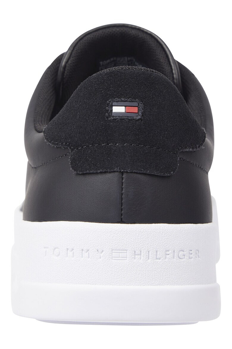 Tommy Hilfiger Pantofi sport de piele si piele intoarsa cu logo - Pled.ro