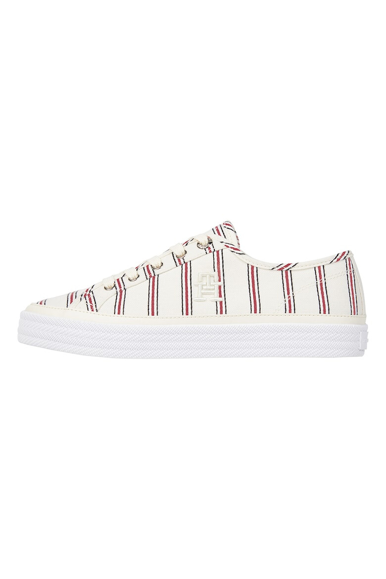 Tommy Hilfiger Pantofi sport din material textil cu model in dungi si broderie logo - Pled.ro