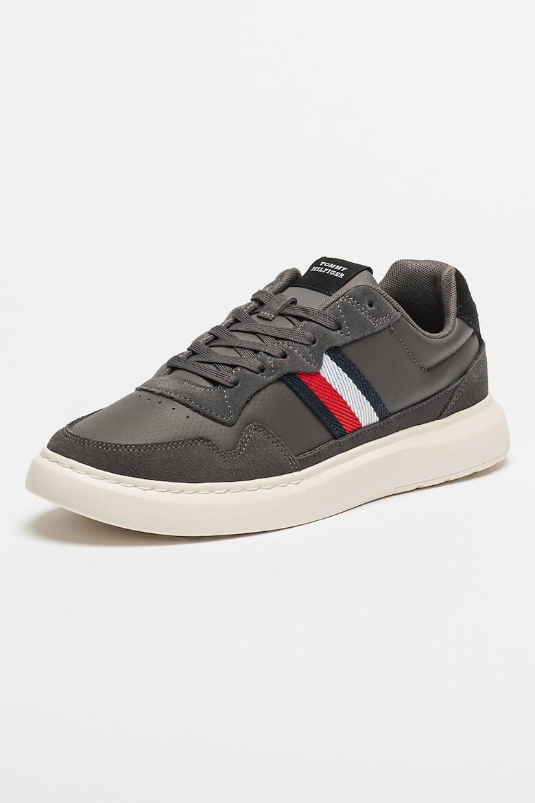 Tommy Hilfiger Pantofi sport din piele si material textil cu garnituri din piele intoarsa - Pled.ro