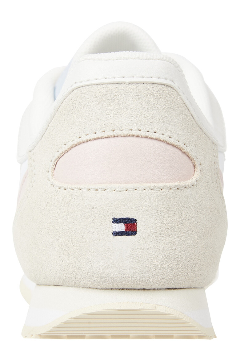 Tommy Hilfiger Pantofi sport din piele si piele intoarsa cu broderie logo - Pled.ro