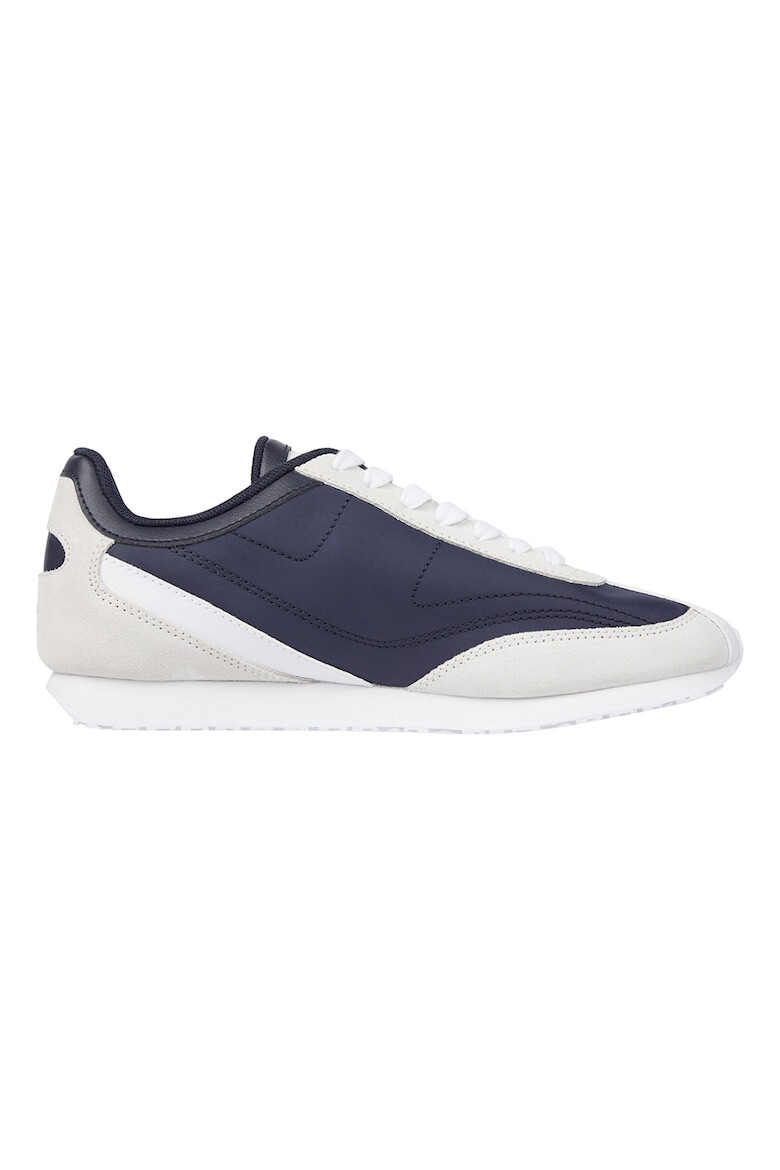 Tommy Hilfiger Pantofi sport din piele si piele intoarsa cu broderie logo - Pled.ro