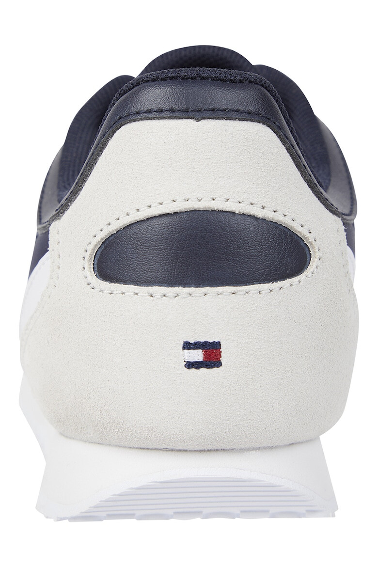 Tommy Hilfiger Pantofi sport din piele si piele intoarsa cu broderie logo - Pled.ro