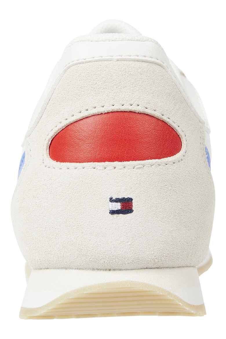 Tommy Hilfiger Pantofi sport din piele si piele intoarsa cu broderie logo - Pled.ro