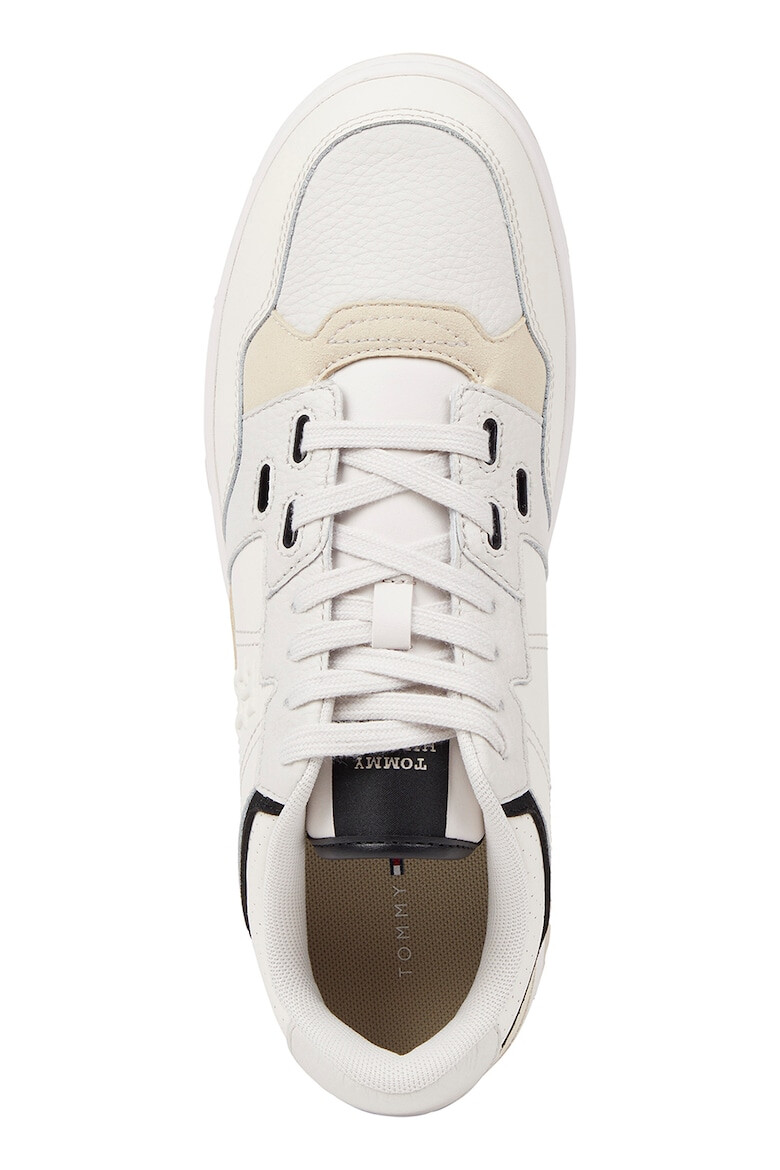 Tommy Hilfiger Pantofi sport din piele si piele intoarsa cu detaliu logo - Pled.ro