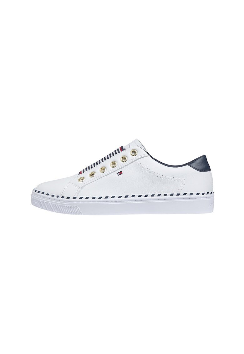 Tommy Hilfiger Pantofi sport slip-on de piele si piele ecologica - Pled.ro