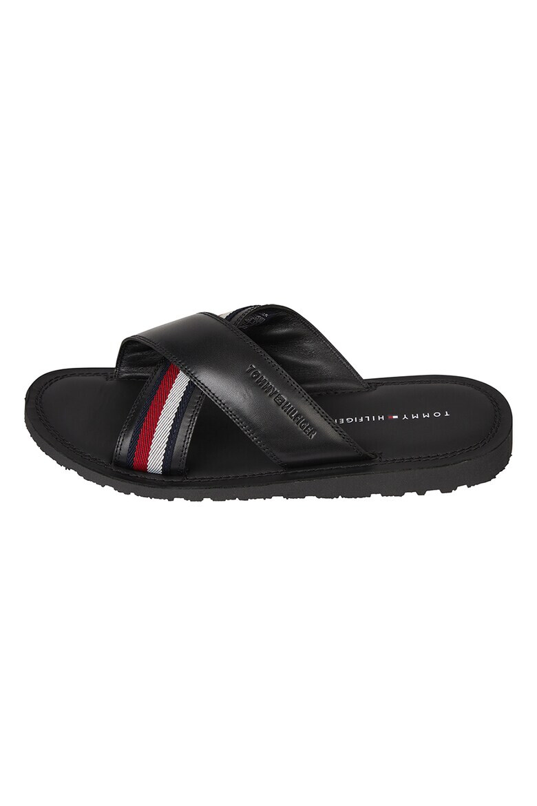 Tommy Hilfiger Papuci de piele cu barete incrucisate - Pled.ro