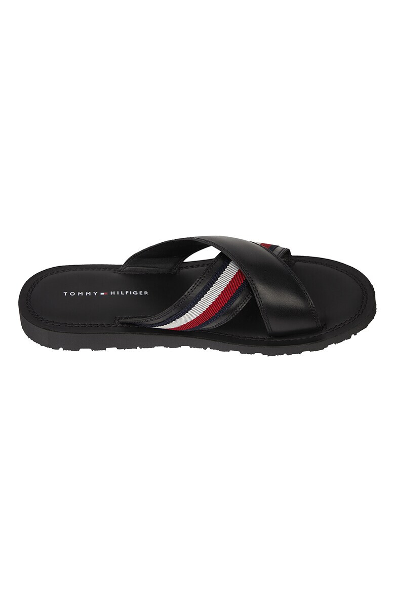 Tommy Hilfiger Papuci de piele cu barete incrucisate - Pled.ro