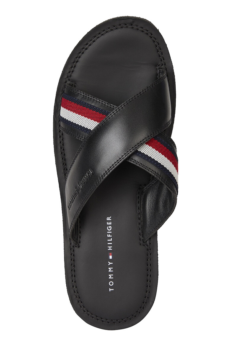 Tommy Hilfiger Papuci de piele cu barete incrucisate - Pled.ro