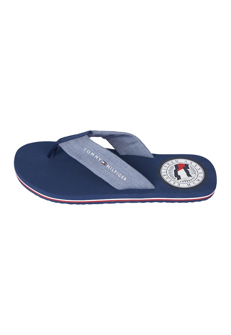 Tommy Hilfiger Papuci flip-flop cu bareta din chambray - Pled.ro