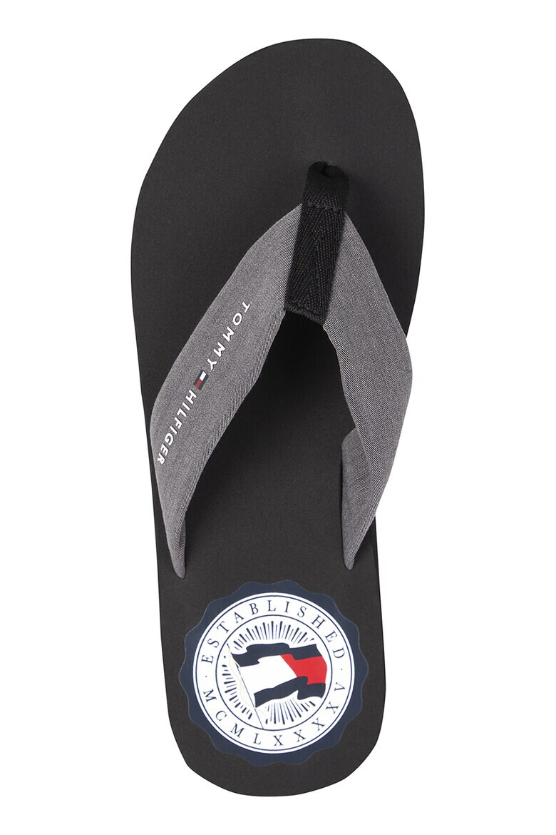 Tommy Hilfiger Papuci flip-flop cu bareta din chambray - Pled.ro