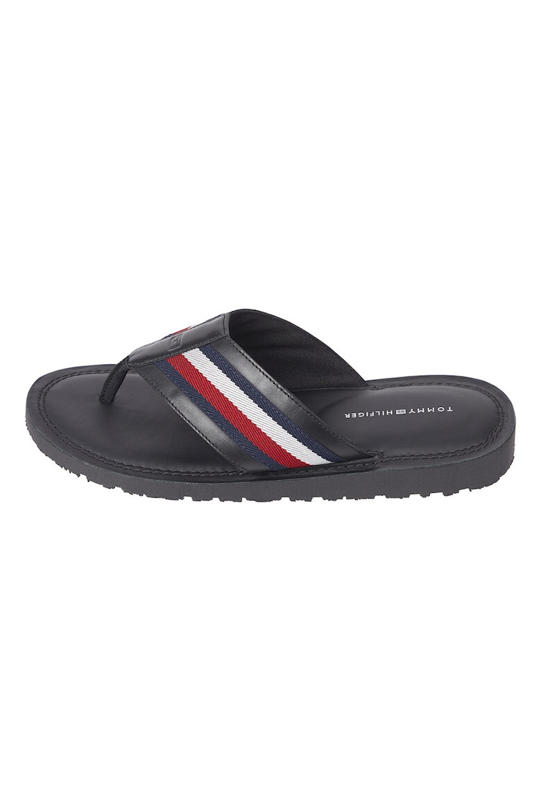 Tommy Hilfiger Papuci flip-flop de piele cu logo - Pled.ro