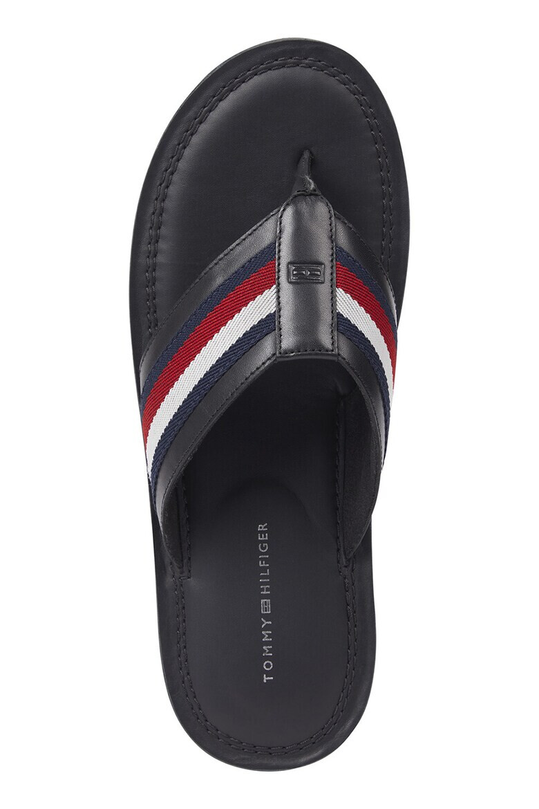 Tommy Hilfiger Papuci flip-flop de piele cu logo - Pled.ro