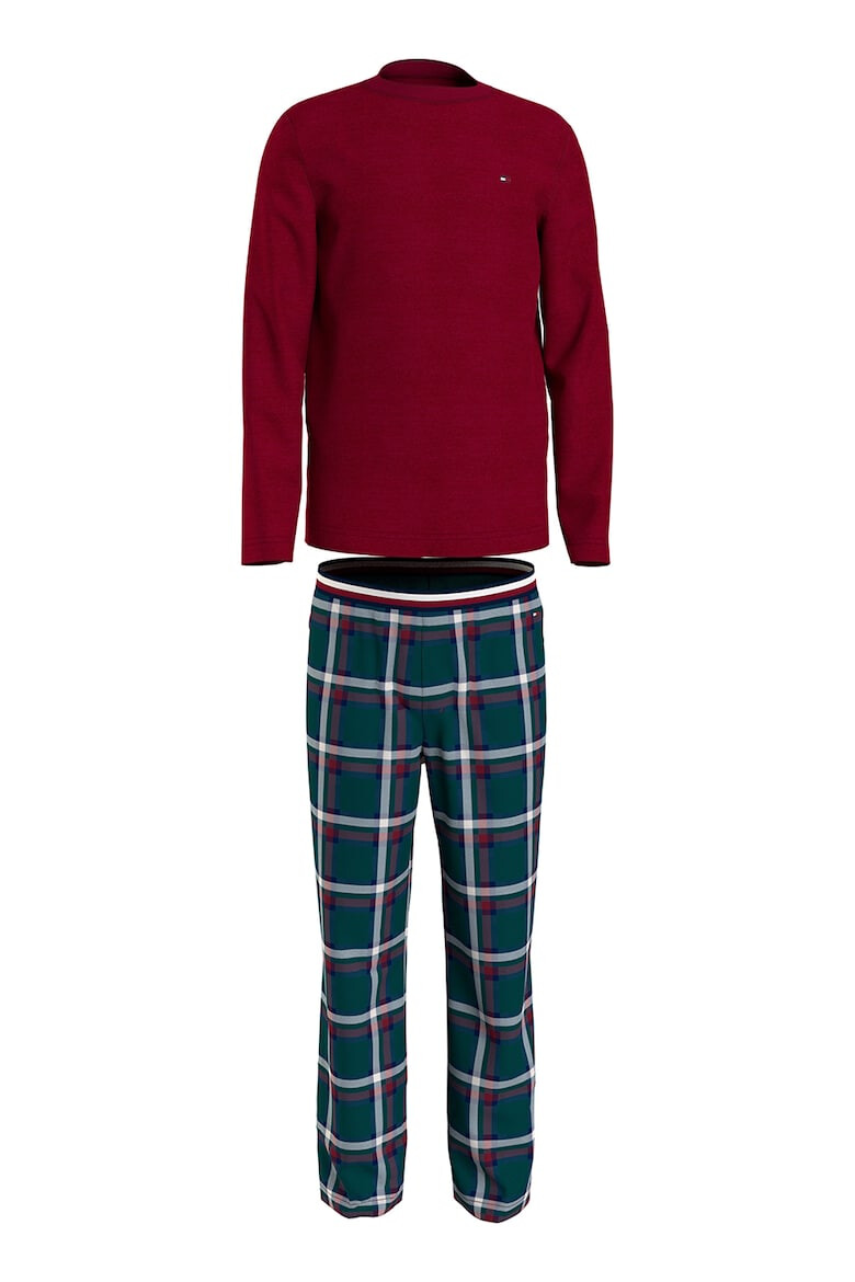 Tommy Hilfiger Pijama cu pantaloni lungi cu model in carouri - Pled.ro