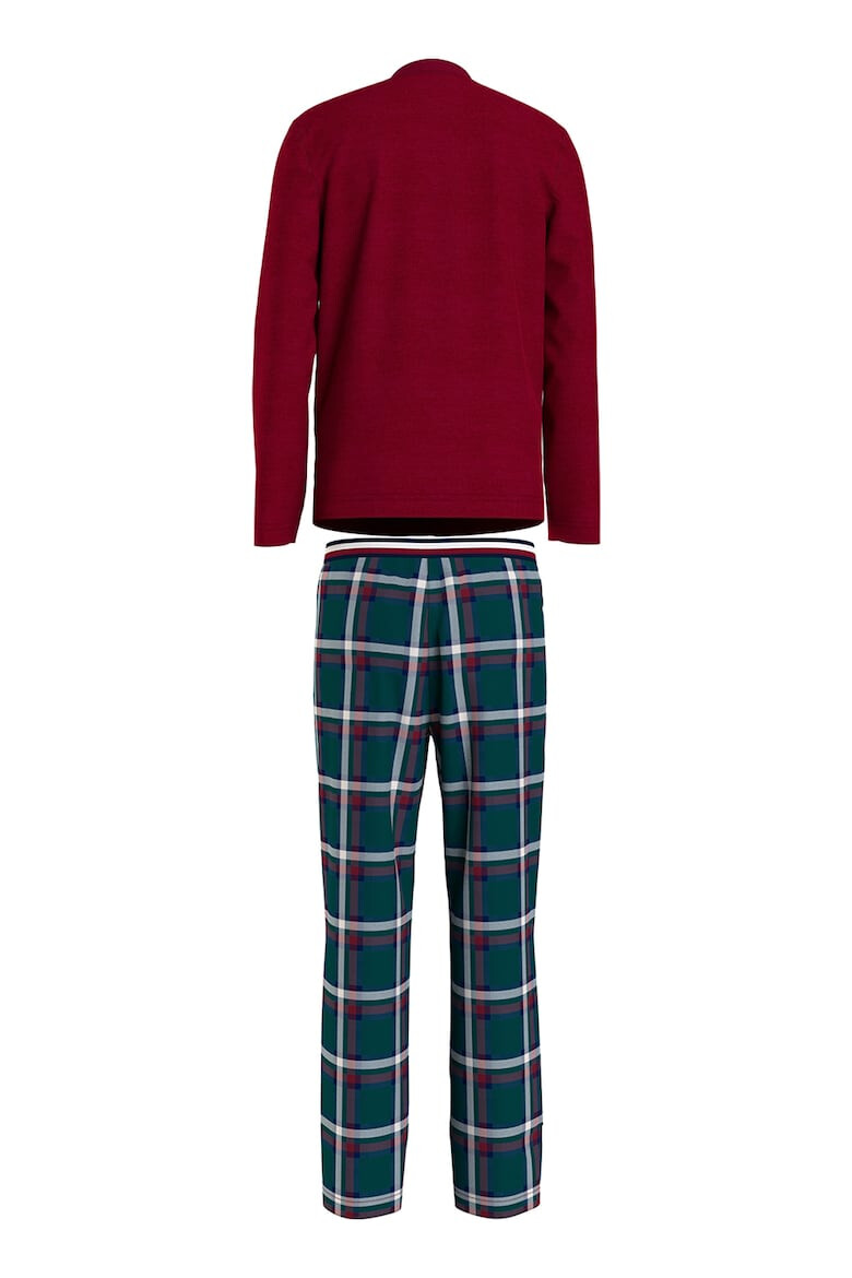 Tommy Hilfiger Pijama cu pantaloni lungi cu model in carouri - Pled.ro