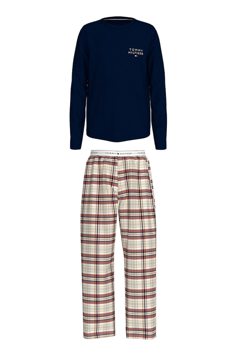 Tommy Hilfiger Pijama cu pantaloni lungi si logo - Pled.ro