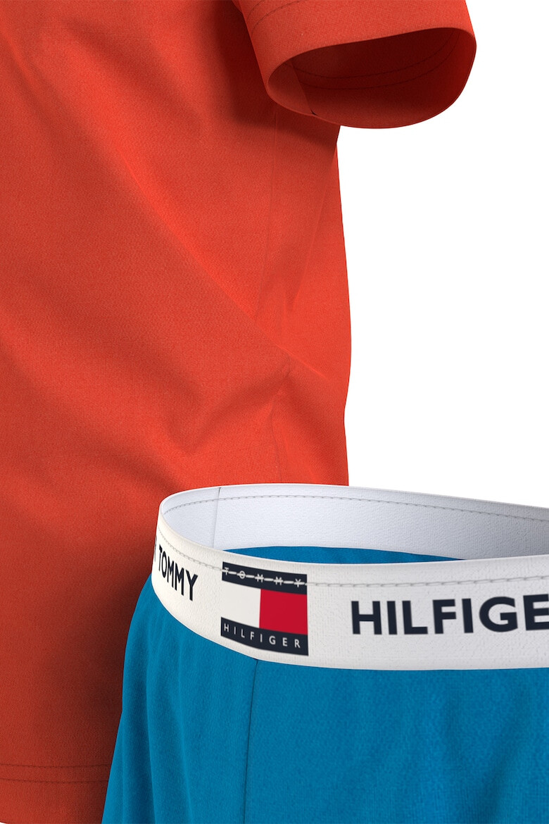 Tommy Hilfiger Pijama cu pantaloni scurti si logo - Pled.ro