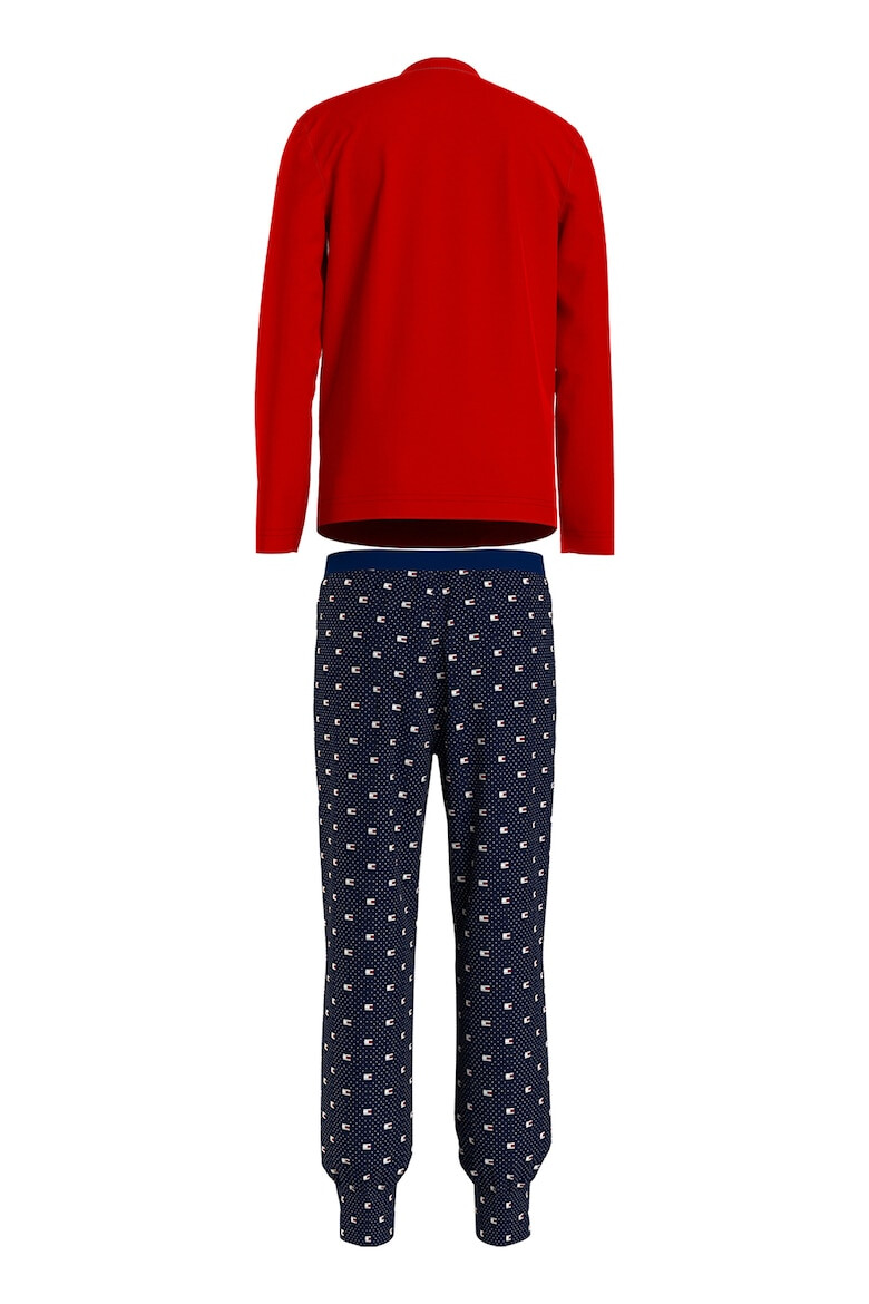 Tommy Hilfiger Pijama din amestec de bumbac organic cu pantaloni lungi - Pled.ro