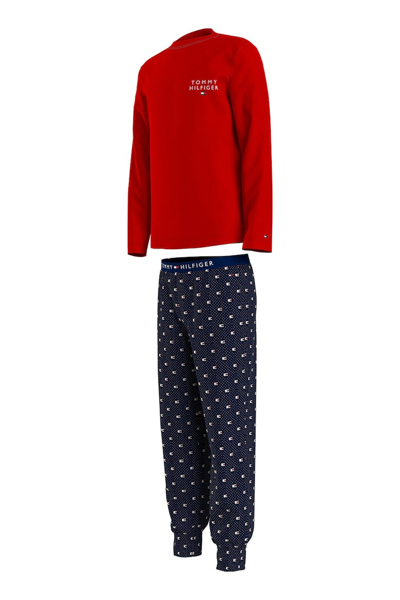 Tommy Hilfiger Pijama din amestec de bumbac organic cu pantaloni lungi - Pled.ro