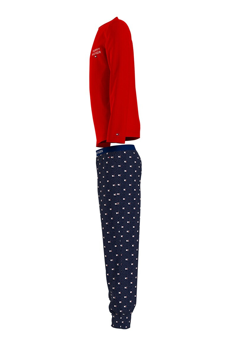 Tommy Hilfiger Pijama din amestec de bumbac organic cu pantaloni lungi - Pled.ro