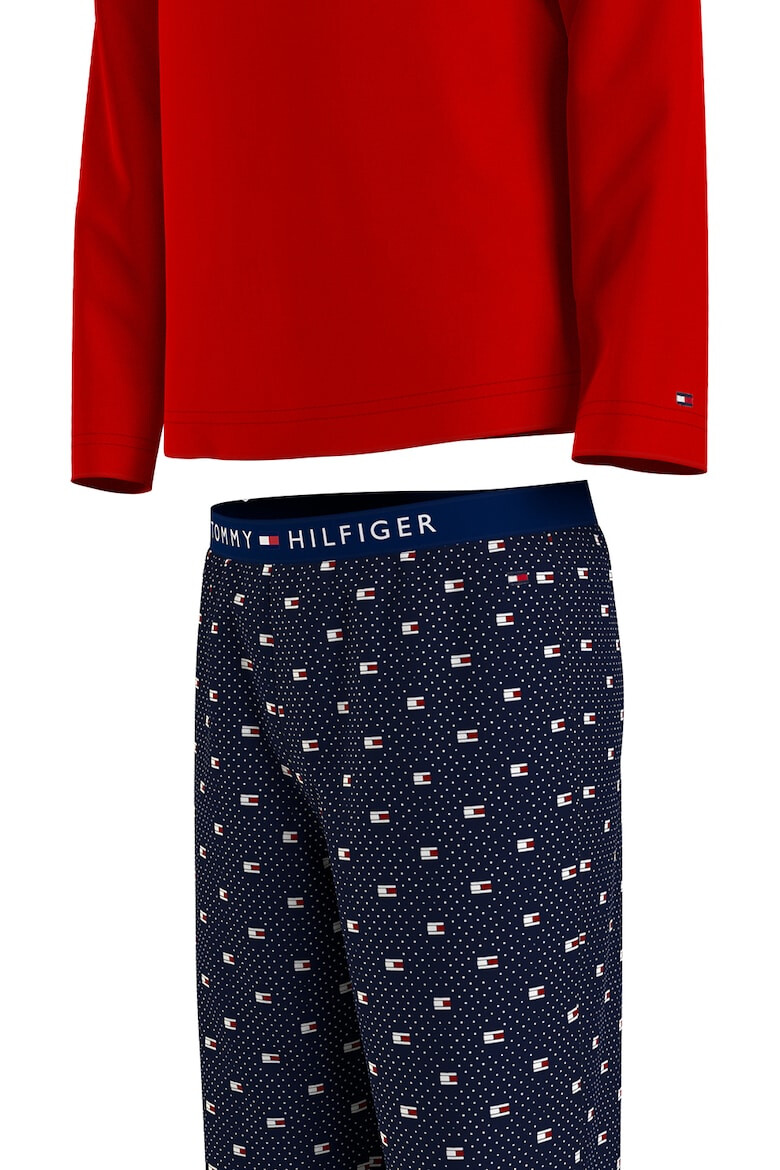 Tommy Hilfiger Pijama din amestec de bumbac organic cu pantaloni lungi - Pled.ro