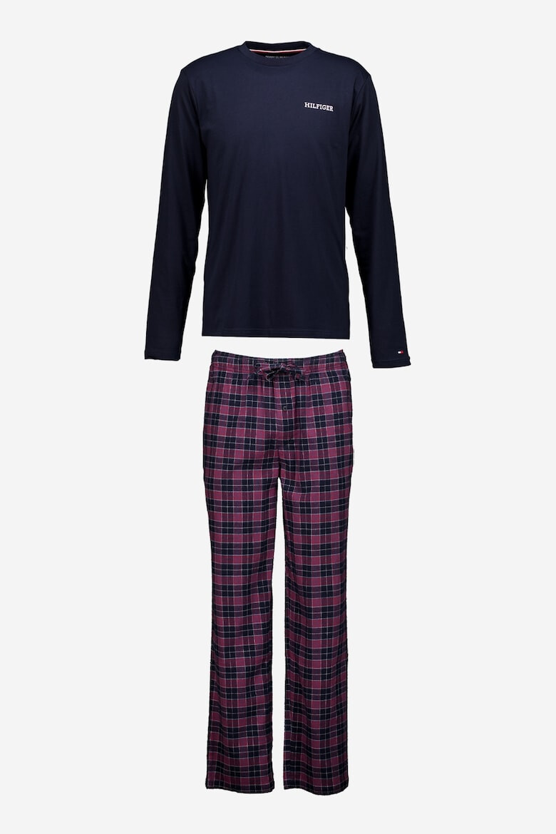 Tommy Hilfiger Pijama din amestec de bumbac organic cu pantaloni lungi - Pled.ro