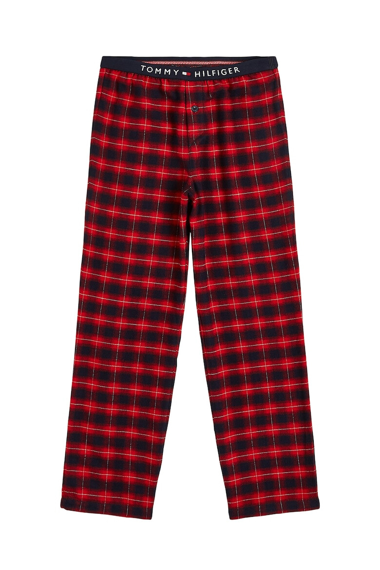 Tommy Hilfiger Pijama din bumbac organic cu imprimeu in carouri - Pled.ro