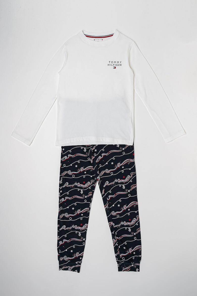 Tommy Hilfiger Pijama lunga din amestec de bumbac - Pled.ro