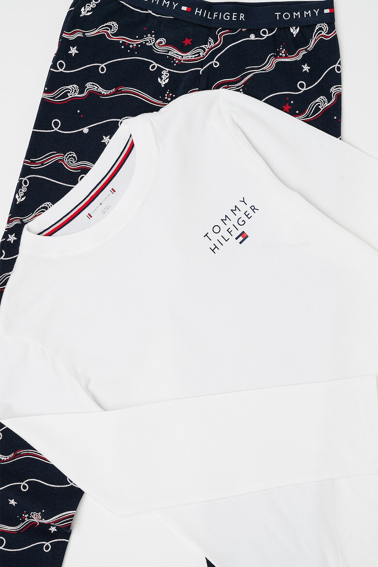 Tommy Hilfiger Pijama lunga din amestec de bumbac - Pled.ro