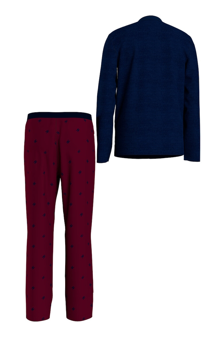 Tommy Hilfiger Pijama lunga din bumbac organic cu imprimeu - Pled.ro