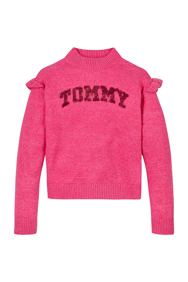 Tommy Hilfiger Pulover cu logo de paiete - Pled.ro