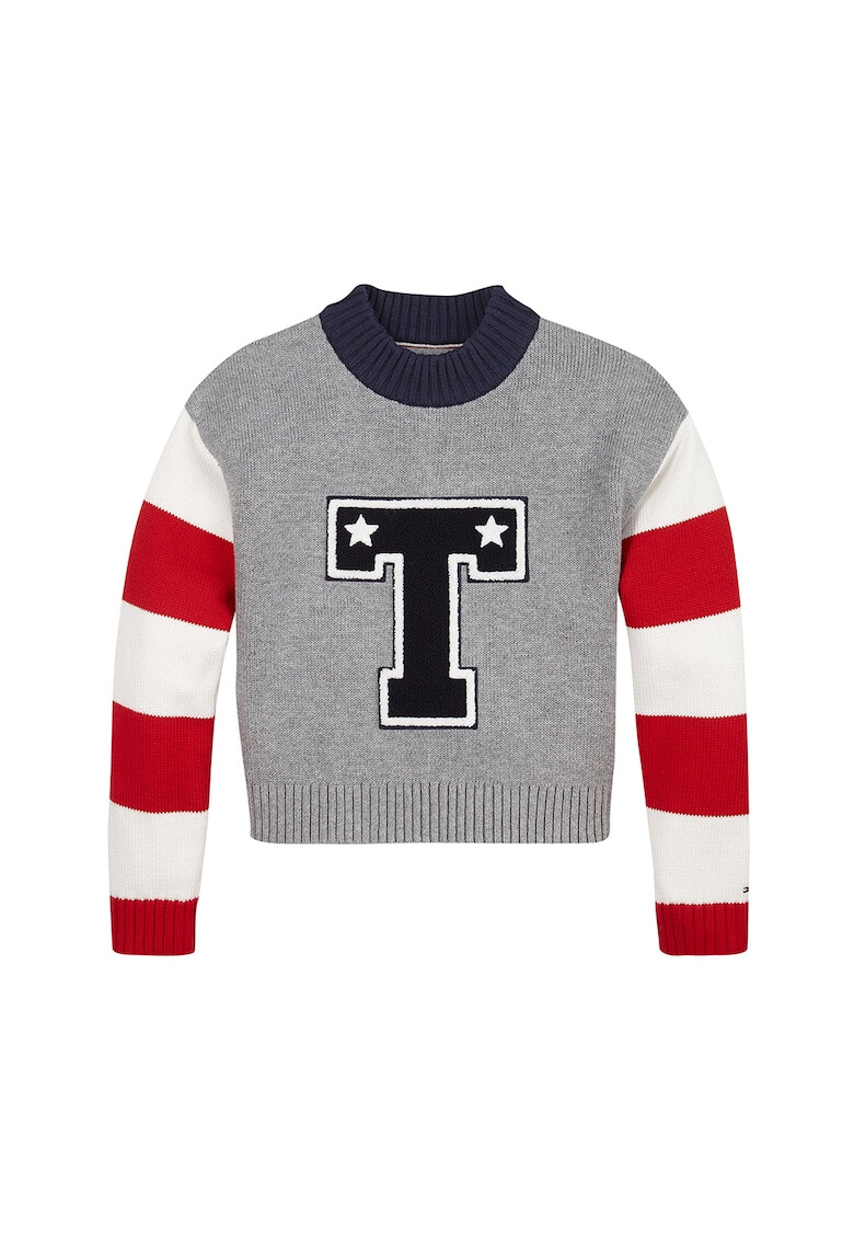 Tommy Hilfiger Pulover cu maneci cu model in dungi College Style - Pled.ro