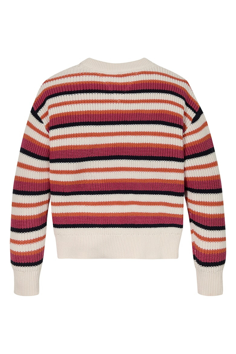 Tommy Hilfiger Pulover de bumbac organic cu model cu dungi - Pled.ro