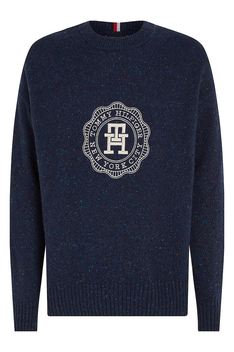 Tommy Hilfiger Pulover din amestec de lana cu broderie logo - Pled.ro