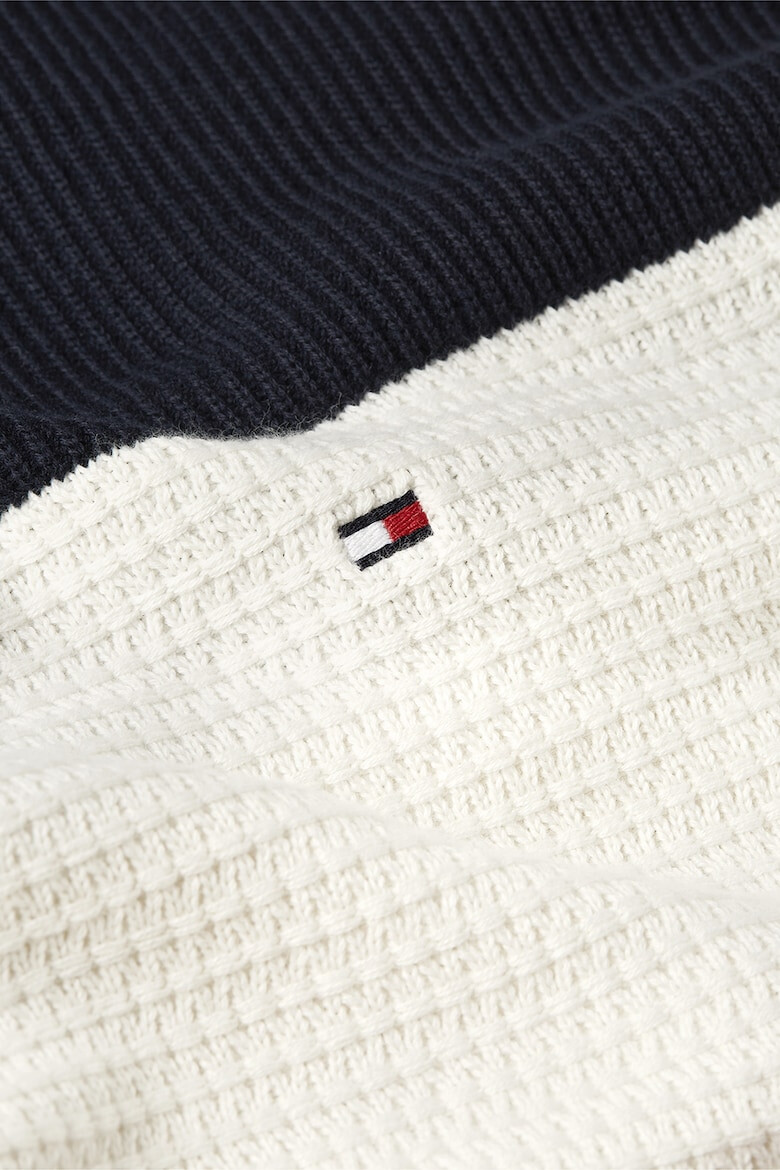 Tommy Hilfiger Pulover din bumbac cu model colorblock - Pled.ro