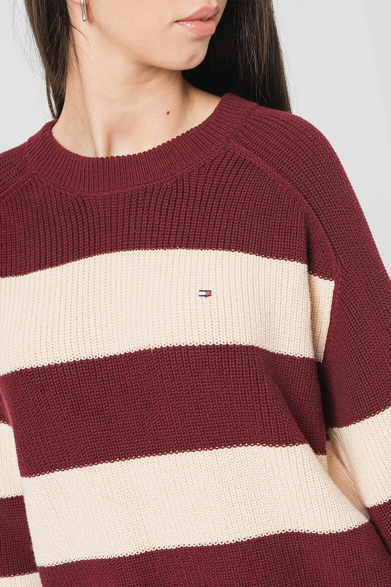 Tommy Hilfiger Pulover lejer din amestec de bumbac organic cu model in dungi - Pled.ro